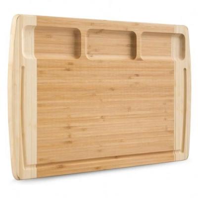 China Sustainable Natural Bamboo Meat Serving and Cutting Board Wooden Board for sale