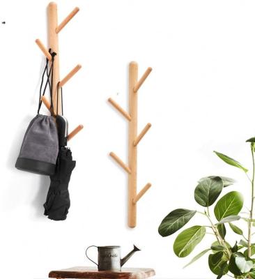 China New Arrival Latest Design Sustainable Floor Hanger Wooden Clothes Hook Stand for sale