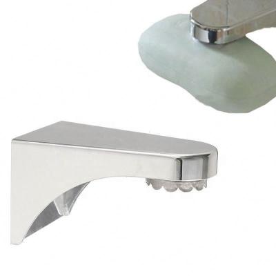 China Wall Mounted Modern Magnetic Grip Soap Holder Hanging Soap Dish For Sink Bathroom Silver for sale