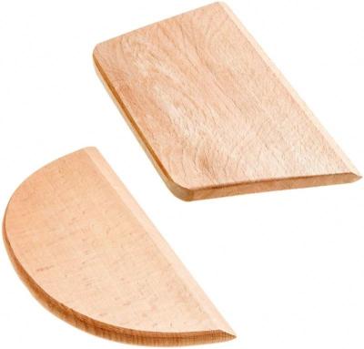 China Sustainable Wooden Dough Scraper Bowl Scraper Cake Dough Cutter Food Scrappers For Kitchen Cake Fondant Bread Baking Dough Making for sale