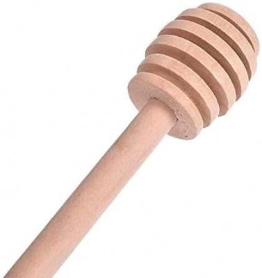 China Sustainable Food Grade Unique Design Wooden Honey Scoops Mixing Stick Scoop for sale