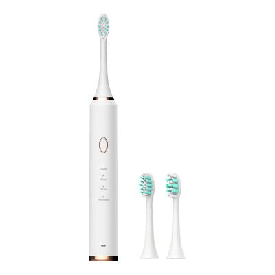 China Smart IPX7 Ultrasonic Vibration Electric Toothbrush with 4 modes for teeth cleaning rechargeable for sale