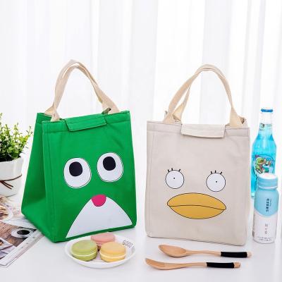 China Designer Expression Fabric Waterproof Funny Cooler Bags Heat Insulation Easy To Carry Portable Children Kids Lunch Bag for sale