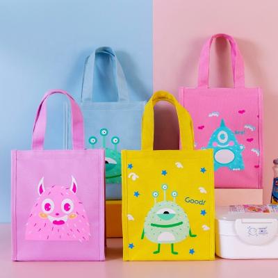 China Durable Waterproof Magic Tape Lunch Bags For School Kids Delivery Custom Thermal Insulated Bag For Hot And Cold for sale