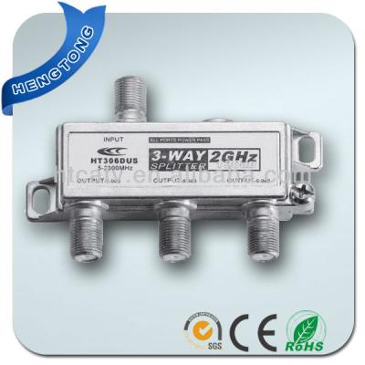 China 5-2500MHz 3 Way Satellite TV Splitter HT306DUS for sale