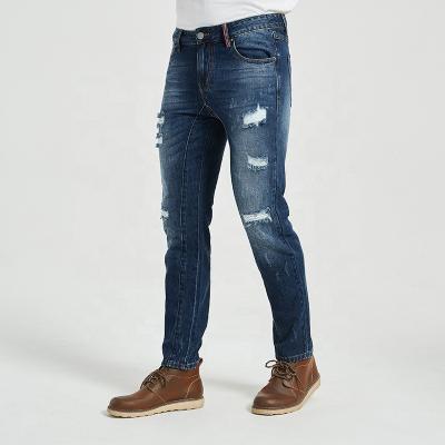 China Ripped Designer Washed Breathable Denim Ragged Jeans Men Skinny Plain Mixed Italian Vintage With Zippers for sale