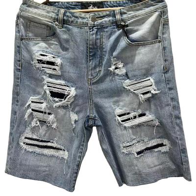 China Fashion Breathable Mens Ripped Casual Short Jeans Denim Shorts With Hole for sale