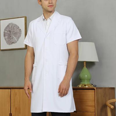 China OEM Hot Sale Hospital Uniforms Anti-pilling Medical Science Doctors Nurse Wear White Lab Coat for sale