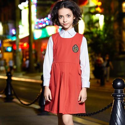 China School Clothes For Student Custom Made Private School Uniform Outfits Sleeveless Red Skirt / Dress / Pinafores School Uniform for sale