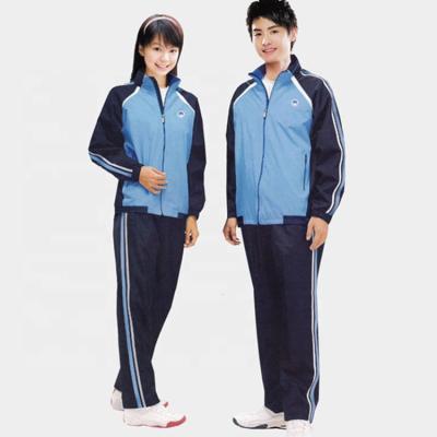 China Anti-pilling High School Uniform Sports Wear Solid Color Tracksuit For Student for sale