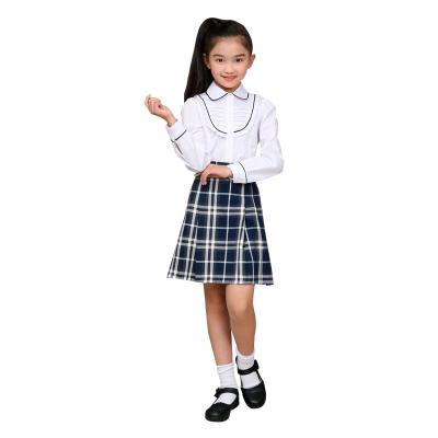 China Latest Fashion Girls Anti-pilling Pleated Plaid Skirts School Skirt Uniform For Kindergarten And Primary Students Girl Uniforms for sale