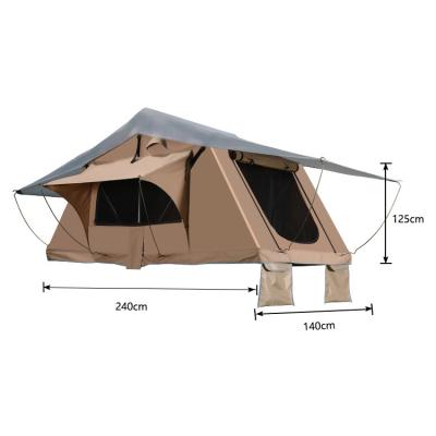 China Extended Type 2023 New 4x4 Car Accessories Outdoor Offroad Canvas Camping Roof Top Tent 5 Person For Camping for sale