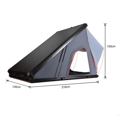 China Straight Tying Type Custom Aluminum Shell Car Roof Top Tent Hard Outdoor Folding Truck Roof Top Tent For SUV for sale