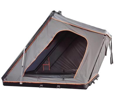 China Straight Bracing Type Triangle Aluminum Shell Camping SUV Car Roof Top Awning With Window for sale