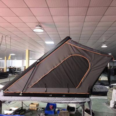 China Custom Logo Big Size Side Open Aluminum Hard Top Tent Camping Roof Top Tent Aluminum Shell Roof Top Tent High Quality Straight Tie Type for sale