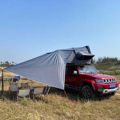 China Straight Tie Down Type Car Roof Top Tent For Off Road SUV Camping Rooftop Tent Include Hard Shell Alloy Overland Roof Top Tent Ladder For 2 3 Person for sale