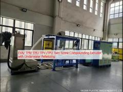 EVA/ TPR/ TPE/ TPV /TPU Twin Screw Compounding Extruder with Underwater Pelletizing