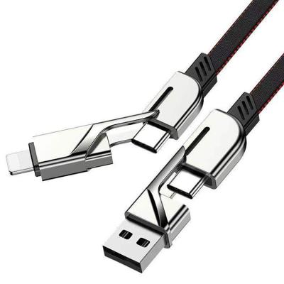 China Camera Good Quality Product 4 Nylon Material In 1 USB Data Transfer Fast Charging Cable For Sale for sale