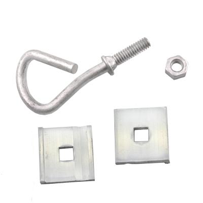 China Drop Cable Fiber Optic Cable Fixture Q Span Clamp Support Wire With Aluminum Jaw for sale