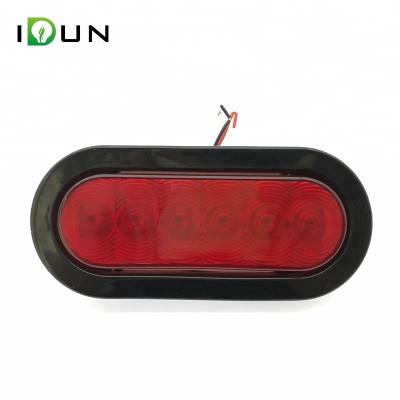 China PC+PP Oval 6 Inch Truck Trailer LED Brake Lights Tail Stop Rear Lamp Indicator Lighting for sale