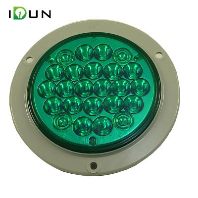 China PC Lens Trailer Truck Round 4 Inch Green LED Lights for sale