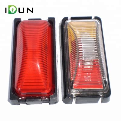 China PC Lens 2.5x1 Inch Rectangle 2/3 Inch Piranha LED Truck Trailer Side Beacon Clearance Lamp for sale