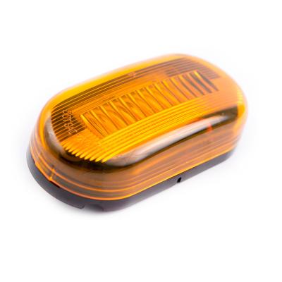 China PC Lens E-Mark DOT Approved Amber Oval Car 4 Inch 24v Bus Truck Trailer Marker Side Marker Side Marker Turn Signal Light for sale