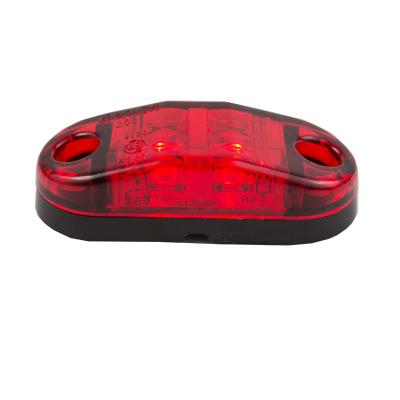 China Combo red/amber PC lens led 12v 2 inch signal clearance luz de apuramento side beacon oval dot approved for sale