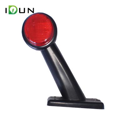 China PC Lens Large 60 Degree Round 2 Inch Dual Face LED Decoration Marker Clearance Lamp Stem Assembly Rubber Arm Lights For Truck Trailer for sale