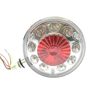 China PC+ABS+Chrome CE ROHS FCC IP67 12v/24v Round Double Faced Led Truck Side Marker Signal / Signal Light for sale