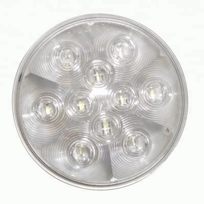 China PC lens 4 inch round piranha 10 LED reverse light emergency lamp for truck trailer rv boat yacht 12V 24V for sale