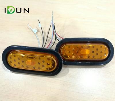 China Inch Oval 26 LED Truck Trailer Strobe Alarm Signal Light Flasher 4 Mold Flash 6 PC Lens for sale