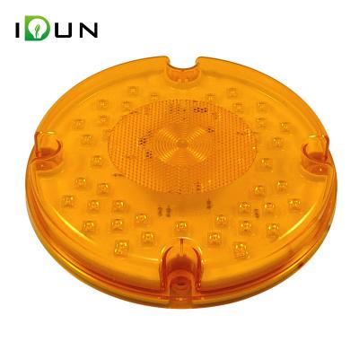 China Amber Round Piranha 44 Flashing Flashing 7 Inch PC Lens DOT SAE CE E-Mark 44 LED School Bus Strobe Warning Lights Indicate Lamp for sale