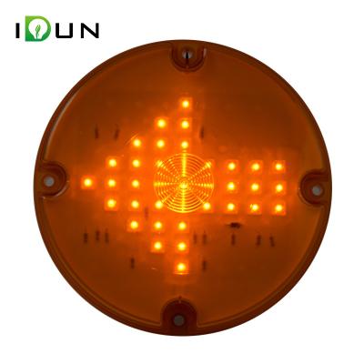 China PC Lens DOT SAE CE Arrow 7 Amber Round Piranha School Bus Turn Signal Light 44 Inch LED Indicate Lamp for sale