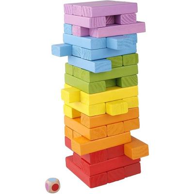 China Wooden Building Blocks Children Wooden Stacking Wooden Tumbling Blocks Eco - Friendly Material for sale