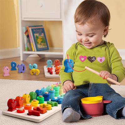 China Eco-friendly Material Multifunctional Counting Montessori Board Toys Kids Wooden Geometric Math Toys Early Educational Toys For Children for sale