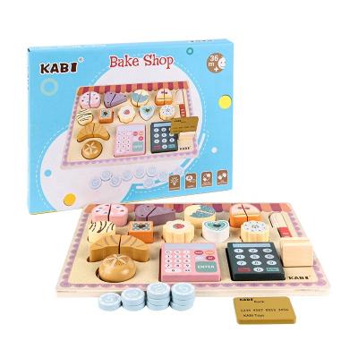 China Playing Exquisite Afternoon Tea Set Pretend Wooden Toys For Preschool Children for sale