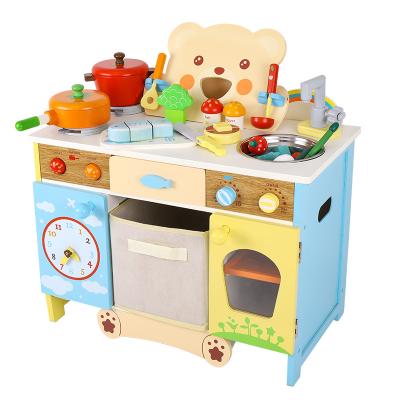 China Educational Funny Toy Play Kitchen and Juicing Kids Cooking Big Game Backpack Tool Kit Home Toy for sale