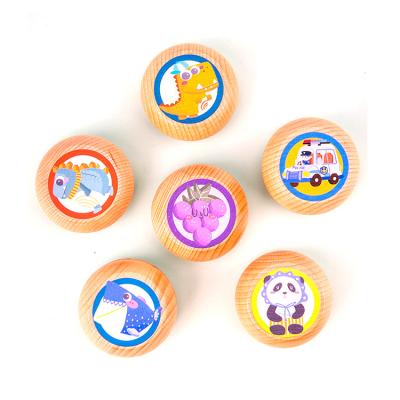 China Eco-friendly Material Wholesale Kids Toy Ball Game Kids Natural Wood Classic Yoyo Toy for sale