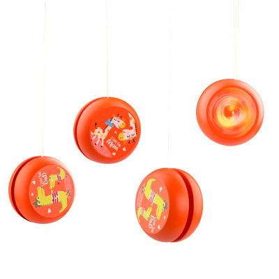 China Small CuBaby Gift Pocket Money Toy Cartoon Animal Yo-yo Wooden Toy Eco-friendly Material for sale