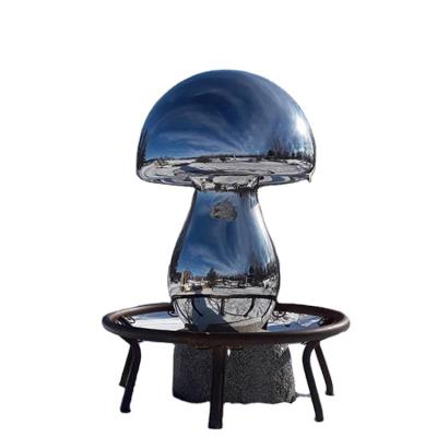 China China Customization Large Abstract Outdoor Stainless Steel Mushroom Sculpture For Garden for sale