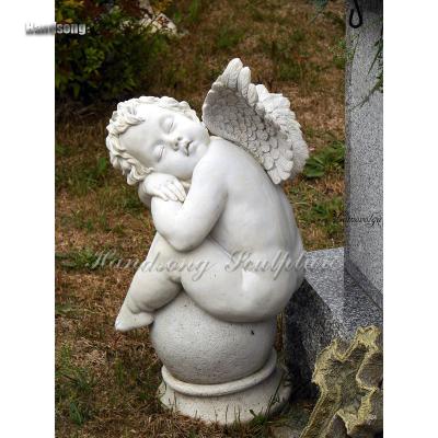 China Outdoor Sculpture Art Angel Statue Stone China Medium Custom Sculpture Garden Cemetery Sculpture for sale