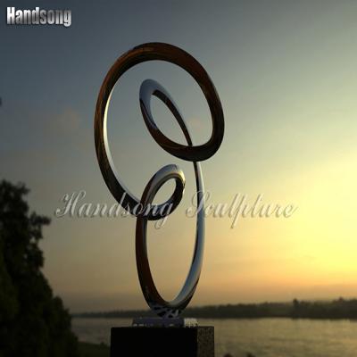 China China Garden Contemporary Abstract Metal Art Stainless Steel Sculpture / Minimalist Low Profile Sculptures Garden for sale