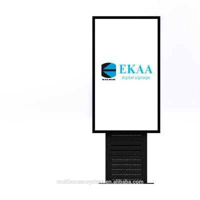 China EKAA Outdoor 55 Inch LCD TV Outdoor Floor Standing Advertising Display For Station for sale