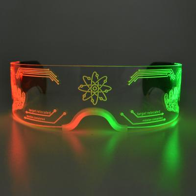 China LED Acrylic Luminous Glass Visor Electronic Glasses Light Up Glass Prop For KTV Festival Bar Party Performance Christmas Decor Gifts for sale