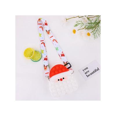 China Cute Fashion Messenger Small Fashionable Bags Christmas Gift Santa Claus Purse For Kids Shoulder Bag for sale