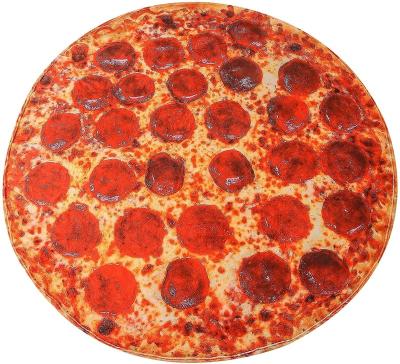 China PORTABLE Pizza Throw Soft for Kids and Adult Digital Printed Fleece Realistic Funny Food Flannel Warm Blanket for sale