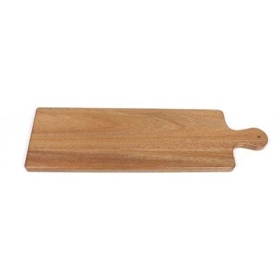 China Viable Hot Sale Acacia Wooden Pizza Cutter Cheese Chopper Board Serving Tray Handle For Kitchen,Party for sale