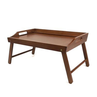 China Eco-Friendly Serving Low Moq Acacia Breakfast And Wooden Multi Tier Folding Multi-Function Bamboo Folding Bed Tray In On Bed Tray for sale