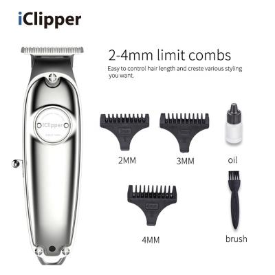 China iClipper-I4 Precision Cutting Blade Rechargeable Battery Outdoor Stainless Hair Trimmer For Salon Barber for sale